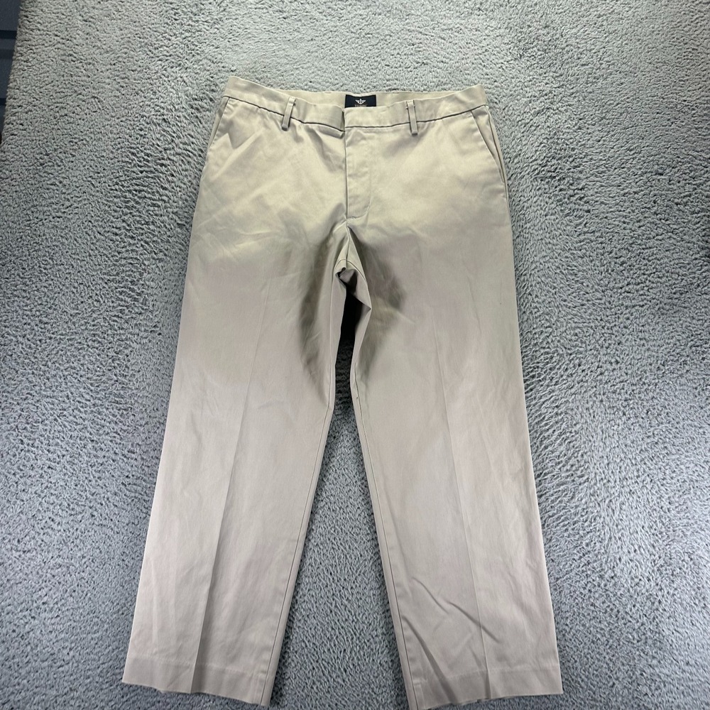 Dockers Pant Mens 36x29 Beige Cotton Khakis Straight Workwear Utility Stretch